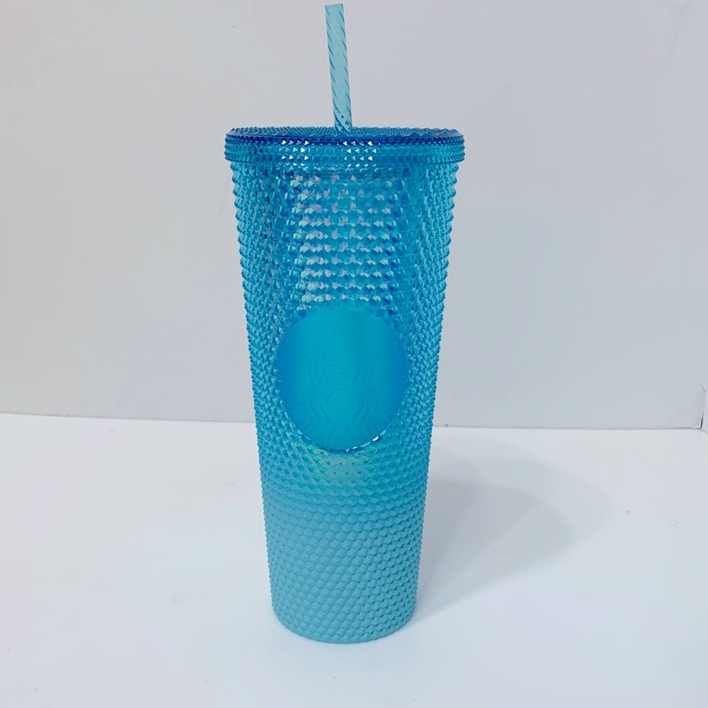 Starbucks gradient Blue Aqua Ombre studded cup